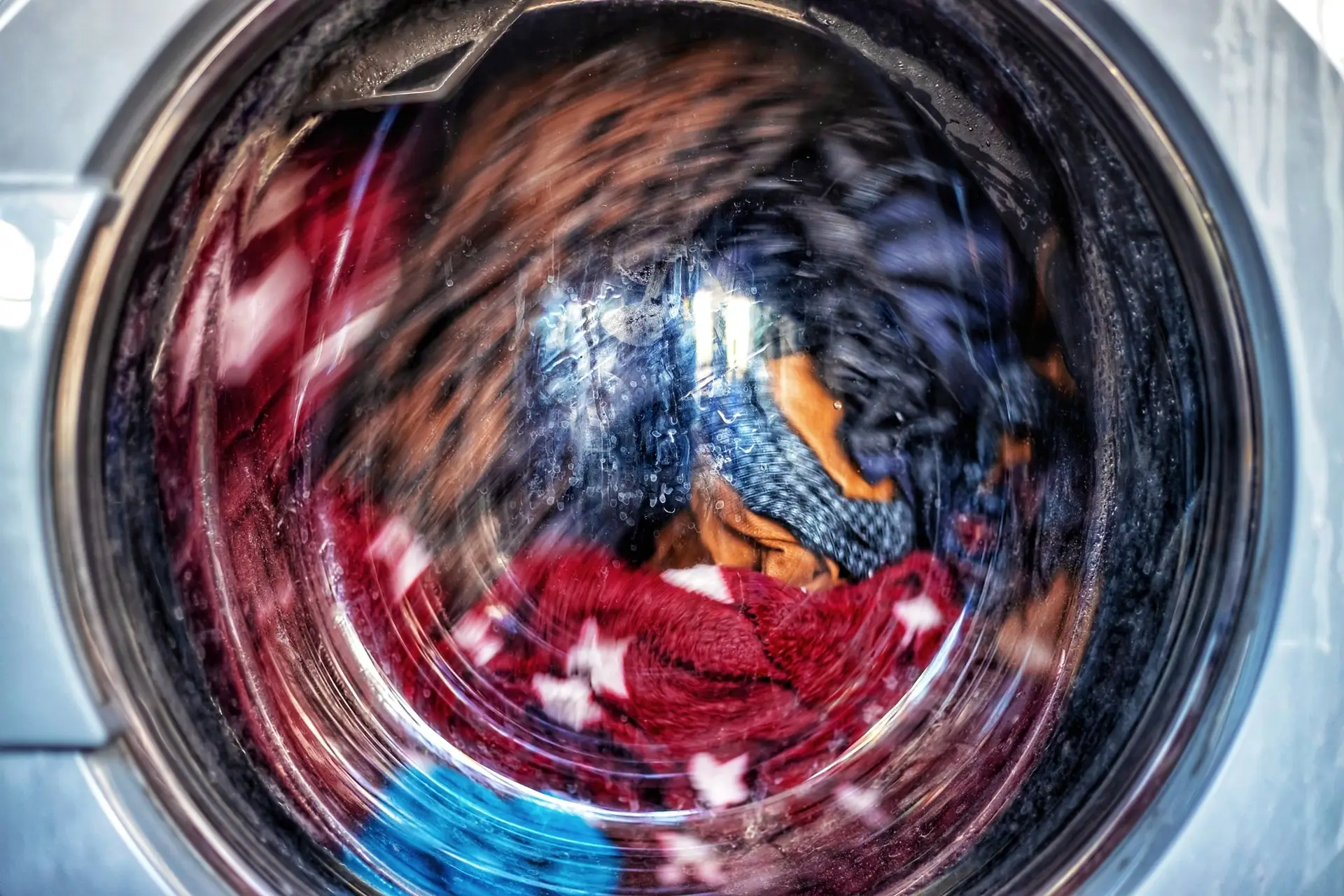 a close up of a washing machine