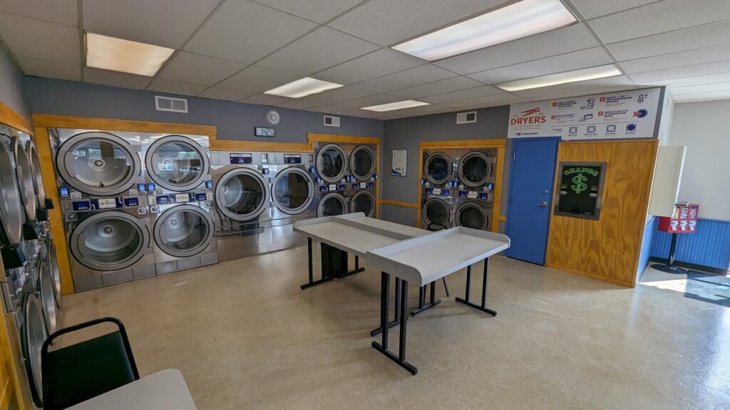 Duds Laundromat dryers and coin machine